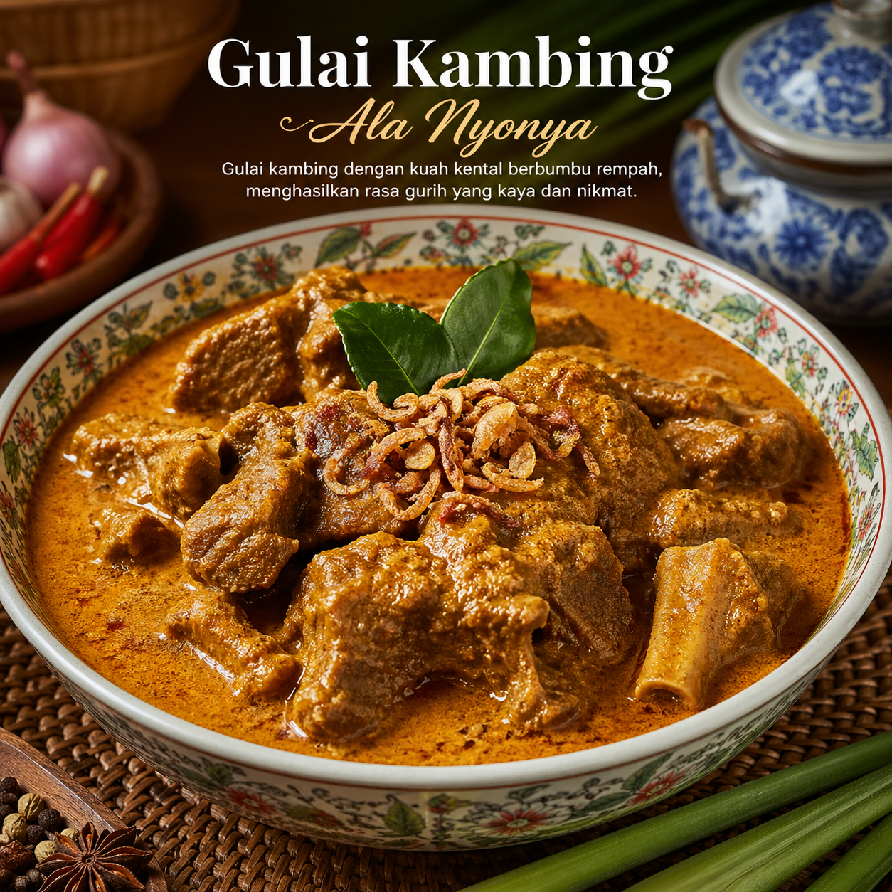 Gulai Kambing Ala Nyonya Kedai Tiga Nyonya